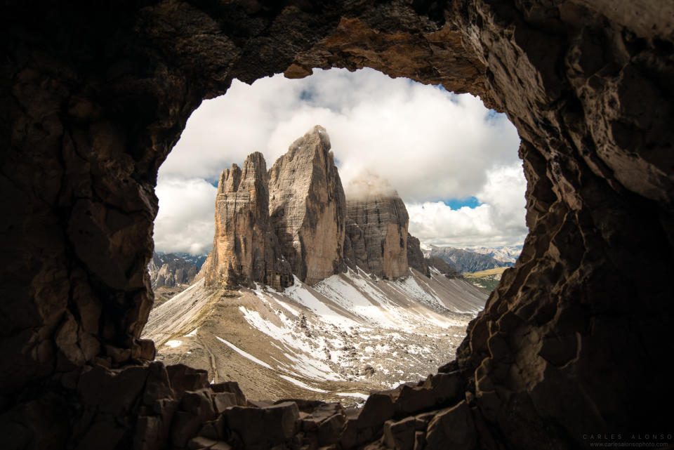 'Tre Cime' by @carlesalonsophotography shows Italy's stunning Dolomite mountains which have been declared a United Nations World Heritage site.