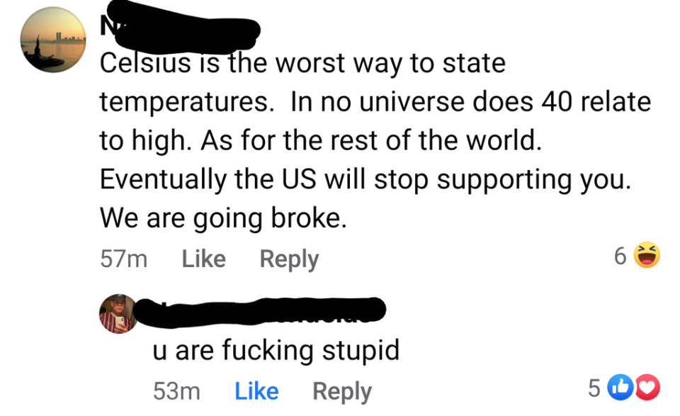 person arguing against Celsius