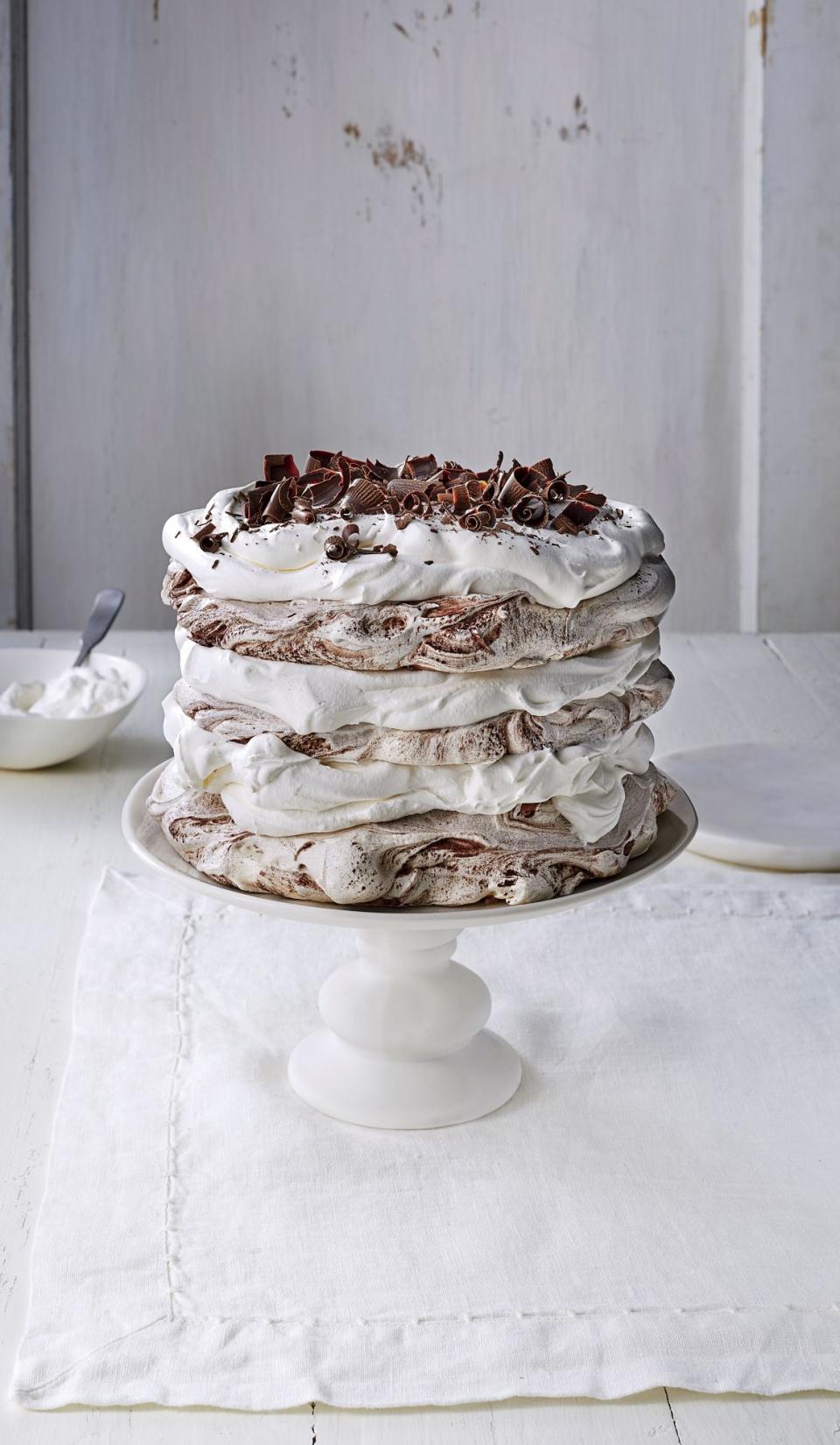 Chocolate-Coconut Pavlova