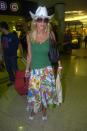 <p>Tori Spelling dresses the part for her South Beach vacation as she arrives at the airport in Miami in June 2005. </p>