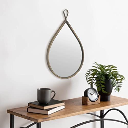 20) Brass Teardrop Wall Mirror