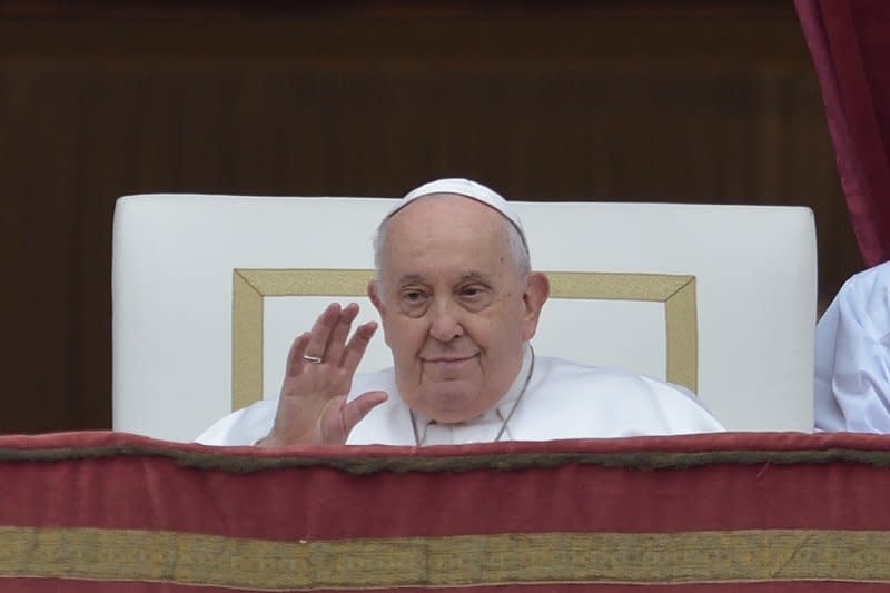 Pope Francis congratulated Jannik Sinner and Italy for capturing their first Australian Open title while speaking to an audience Monday in Vatican City. File Photo by Stefano Spaziani/UPI