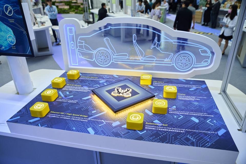 《圖說》瑞昱半導體展出「車用完整解決方案」，其晶片具備強大的加解密功能，可極易整合在車用系統中，提供完善的資安防護。（圖／工研院提供）