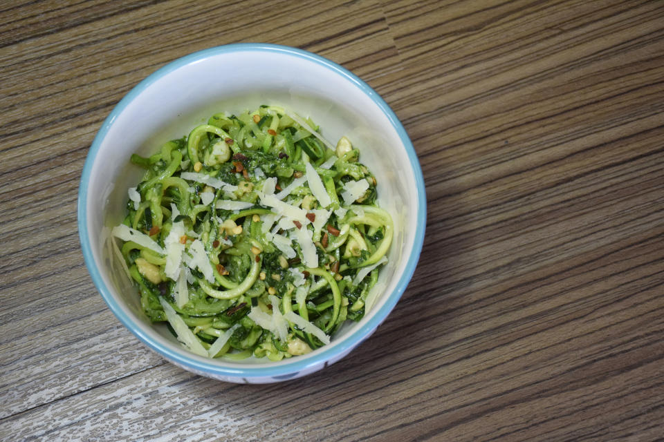 One way to avoid soggy zoodles is to go heavier on the vegetables and lighter on the sauce. (Courtesy Vidya Rao)