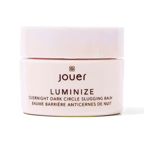 Jouer Luminizing Overnight Dark Circle Slugging Balm - Eye Cream for Dark Circles and Puffiness, Under Eye Cream, Eye Bags Treatment for Women, Improve the look of Fine Lines and Wrinkles - Caffeine, Vitamin K and Vitamin C Formula