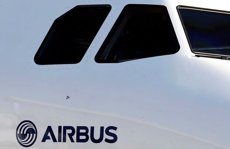 FILE PHOTO: An Airbus A320neo aircraft is pictured during a news conference to announce a partnership between Airbus and Bombardier on the C Series aircraft programme, in Colomiers near Toulouse