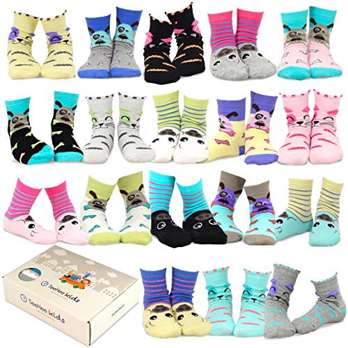 TeeHee (Naartjie) Kids Girls Fashion Cotton Fun Crew 18 Pair Pack Gift Box (Amazon / Amazon)