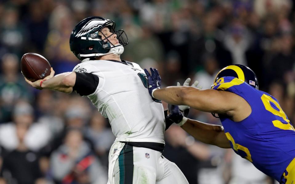Nick Foles pulled off an unlikely upset as the Eagles beat the Rams on Sunday Night Football - AP