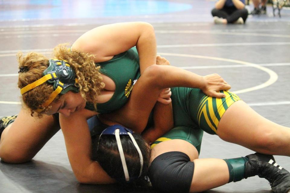 The Mayfield High School Trojans had seven ladies wrestle at the 2024 NMAA Girls Region 2 Wrestling Tournament and had three qualify to continue to the state tournament.