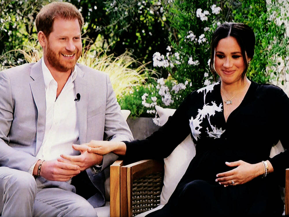 Prinz Harry und Herzogin Meghan während des Interviews mit Oprah Winfrey. (Bild: imago images/ZUMA Wire)