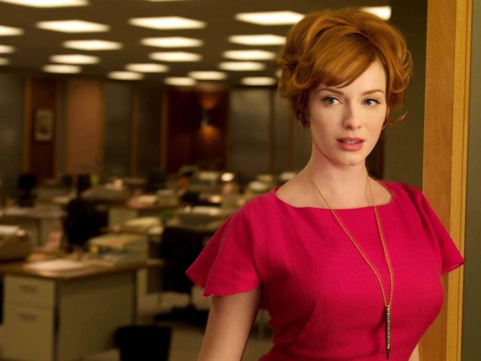 Swinging Sixties: Hendricks as Joan Holloway in HBO’s ‘Mad Men’ (Moviestore/Shutterstock)