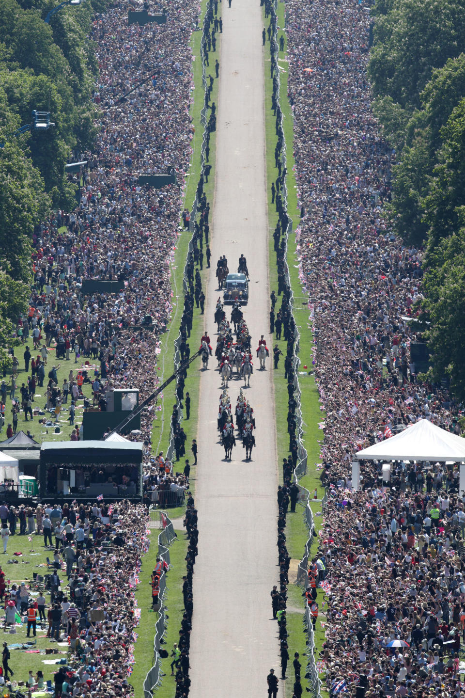 The weather was beautiful for the royal wedding on Saturday.