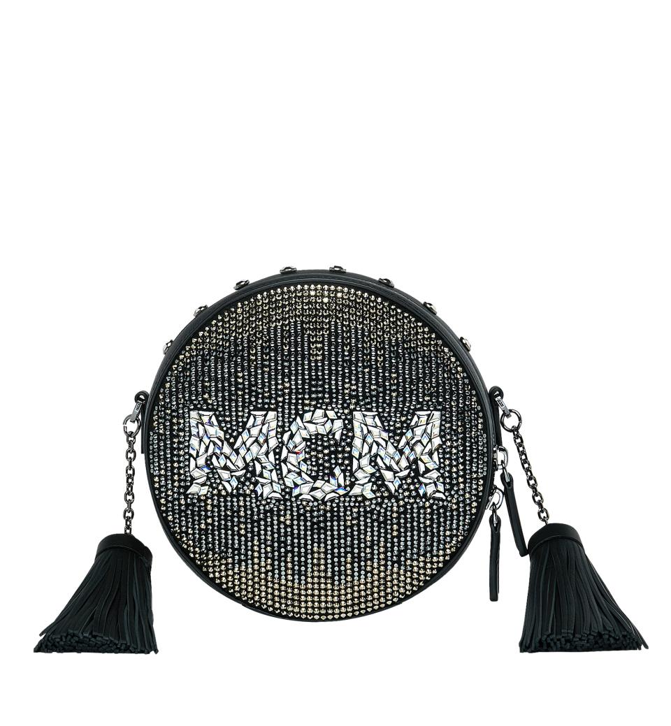 MCM Berlin Mosaic Crystal Tambourine Crossbody bag