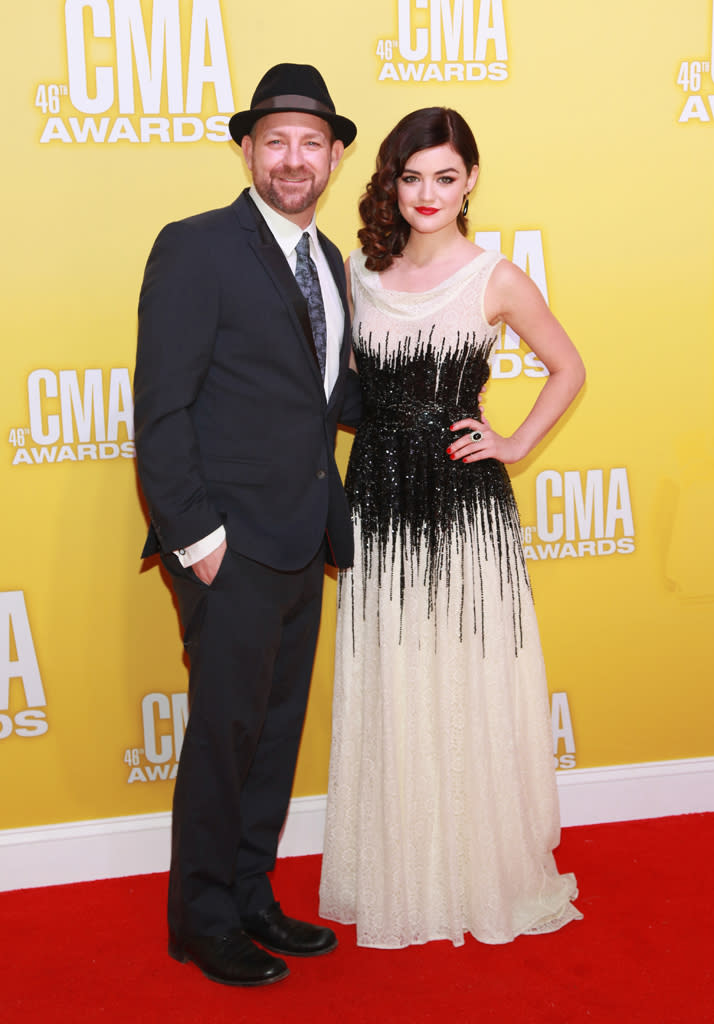 "Pretty Little Liars” star and aspiring country singer Lucy Hale was escorted by Sugarland’s Kristian Bush. Hale – who hails from Tennessee – is working with Sugarland on her upcoming country album. "Country music has so much soul and is so heartfelt. I think it's a perfect fit for me,” she told MTV. “I think it will surprise people." (11/1/2012)
