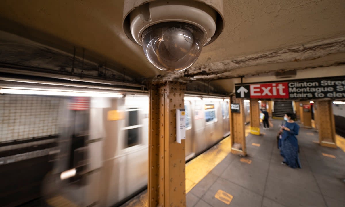 Security Cameras In Trains New York (Copyright 2020 The Associated Press. All rights reserved)