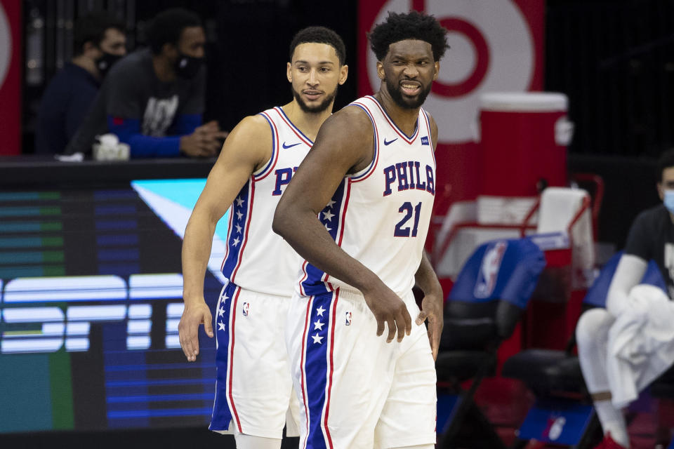 Philadelphia 76ers stars Ben Simmons and Joel Embiid