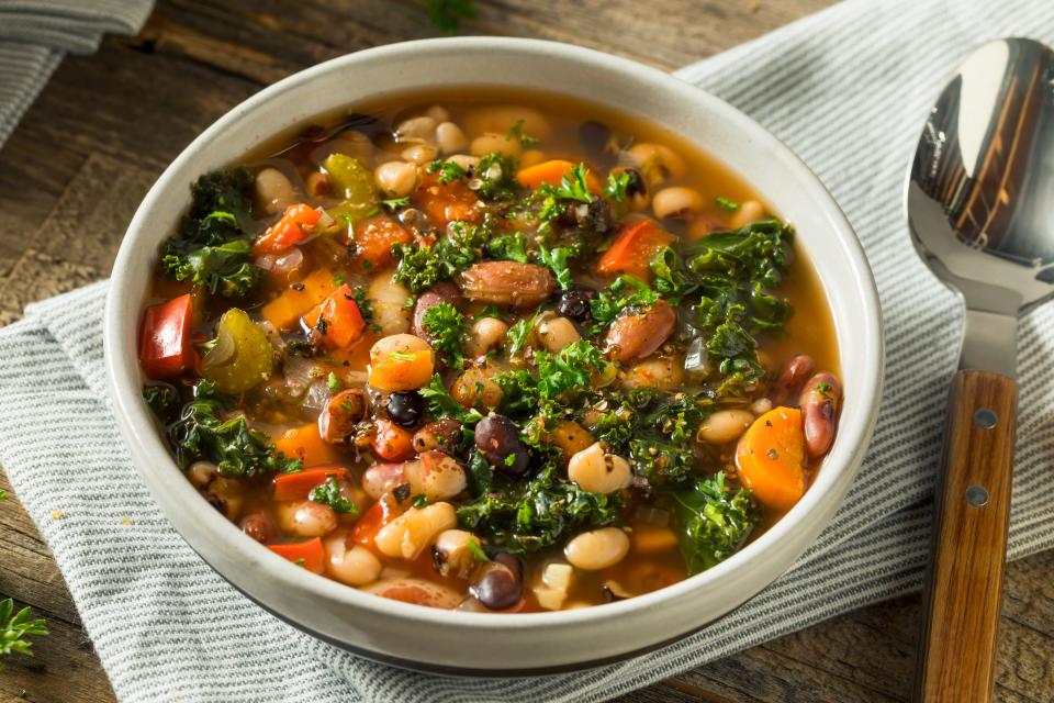 Red chilli and bean soup.