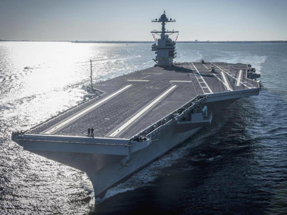 The USS Gerald R Ford, the latest American supercarrier and the first new design for such a ship in 40 years (US Navy)