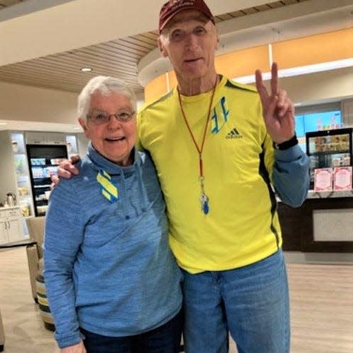 Blue and Yellow Day was held on April 8, offering lapel pins for sale, encouraging all staff and residents to wear blue and yellow in a show of support.