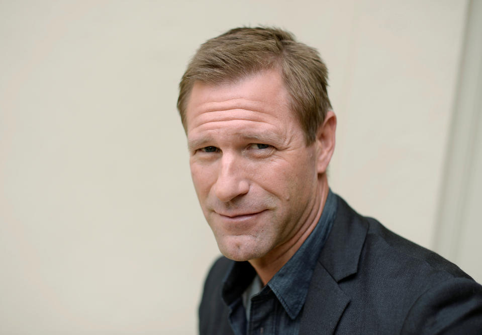 Aaron Eckhart. REUTERS/Kevork Djansezian