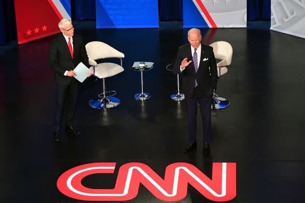 At a CNN town hall event on Oct. 21, President Joe Biden came out in support of changing the Senate's filibuster rules in order to pass voting rights legislation. (Photo: NICHOLAS KAMM via Getty Images)