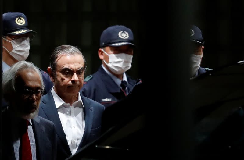 Former Nissan Motor Chariman Carlos Ghosn leaves the Tokyo Detention House