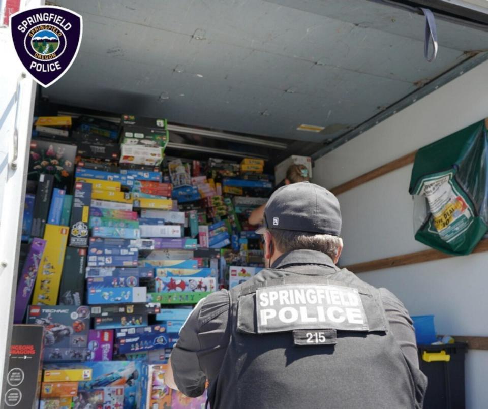 PHOTO: Police in Oregon have recovered more than 4,000 stolen Lego sets valued at over $200,000 in a massive bust following a three-month investigation, authorities said. (Facebook / Springfield Police Department - Oregon)