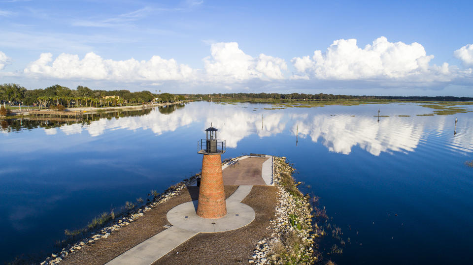 Lakefront Kissimmee Drone Aerial View