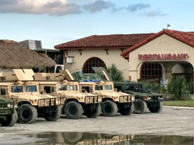 National Guard members used the old Railroad Depot in Everglades City as a staging area during Hurricane Irma in 2017.