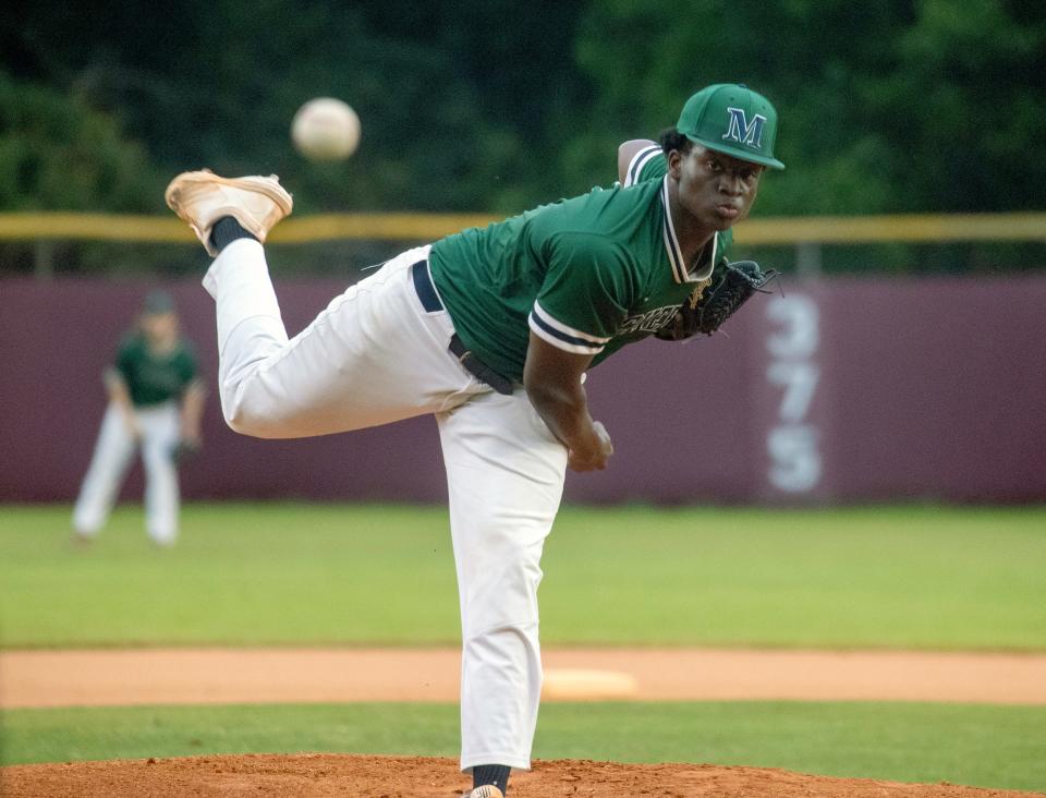 McKeel pitcher Kaden Howell pitches in the first inning against Tallahassee Leon on Wednesday in the championship game of the Dan Giannini Baseball Classic.