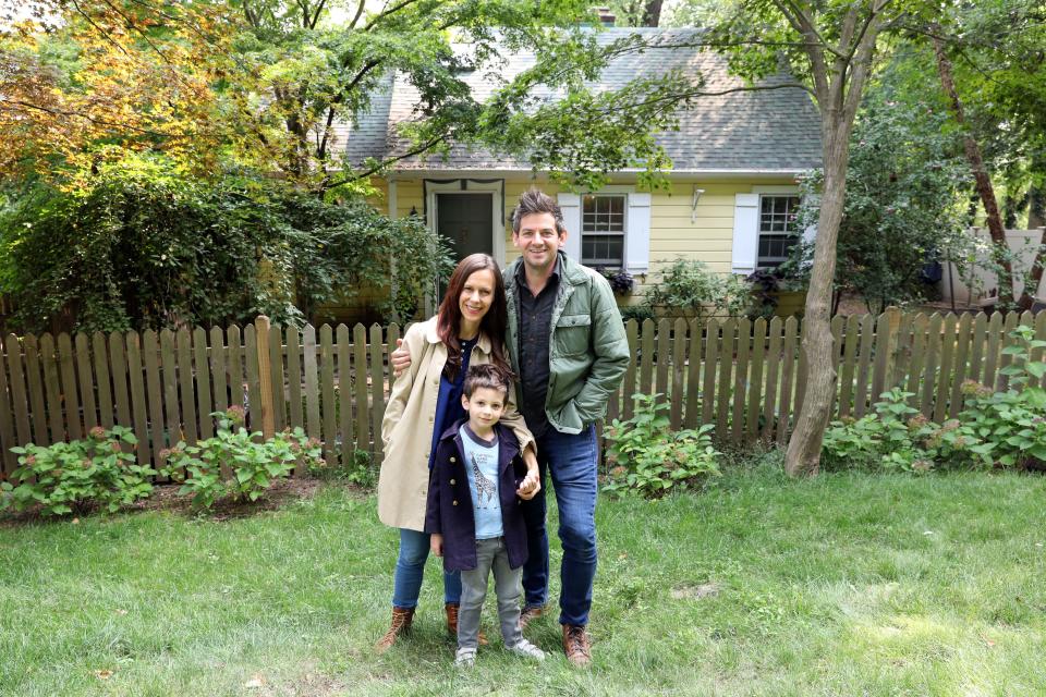 Elizabeth and Ethan Finkelstein, founders of cheapoldhouses.com and Cheap Old Houses on Instagram and Facebook, with their son Everett, 6, at home in Nyack Sept. 16, 2020. Cheap Old Houses features charming old houses across America for under $100,000 and their Instagram @CheapOldHouses has over 1.2M followers.