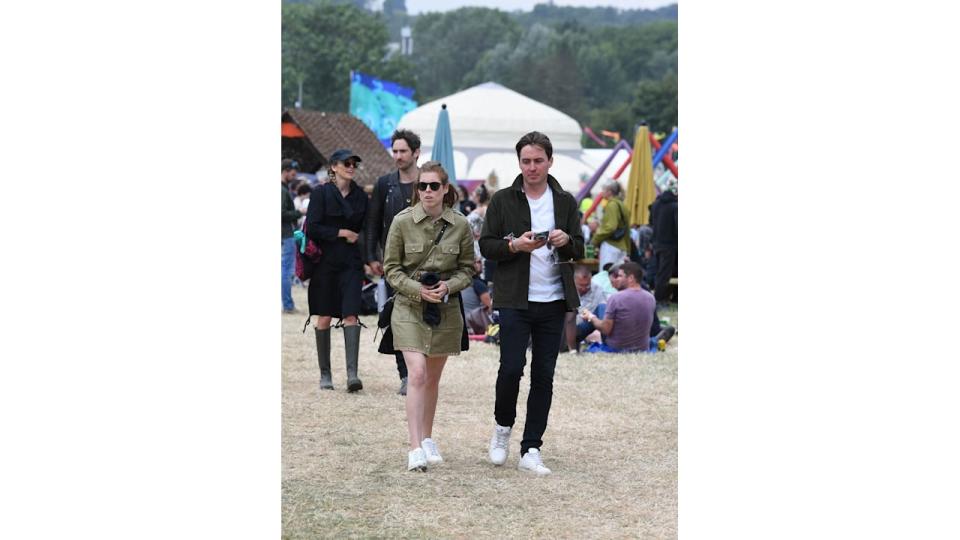 Princess Beatrice and her husband Edoardo Mapelli Mozzi spotted at the Glastonbury Festival