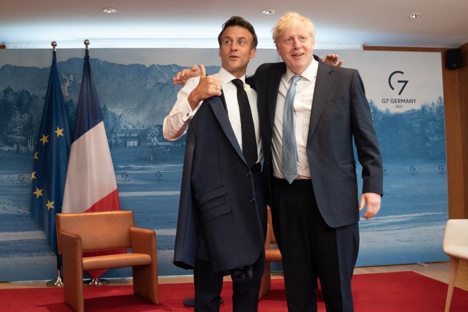 Prime Minister Boris Johnson and France’s Emmanuel Macron at the G7 summit (Stefan Rousseau/PA) (PA Wire)