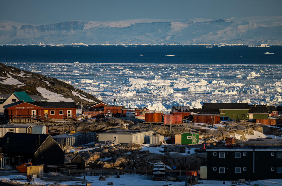Ilulissat is a town closed to a glacier that releases huge quantity of ice into the ocean, creating gigantic icebergs.<p>Photo: Aurelie Gonin</p>
