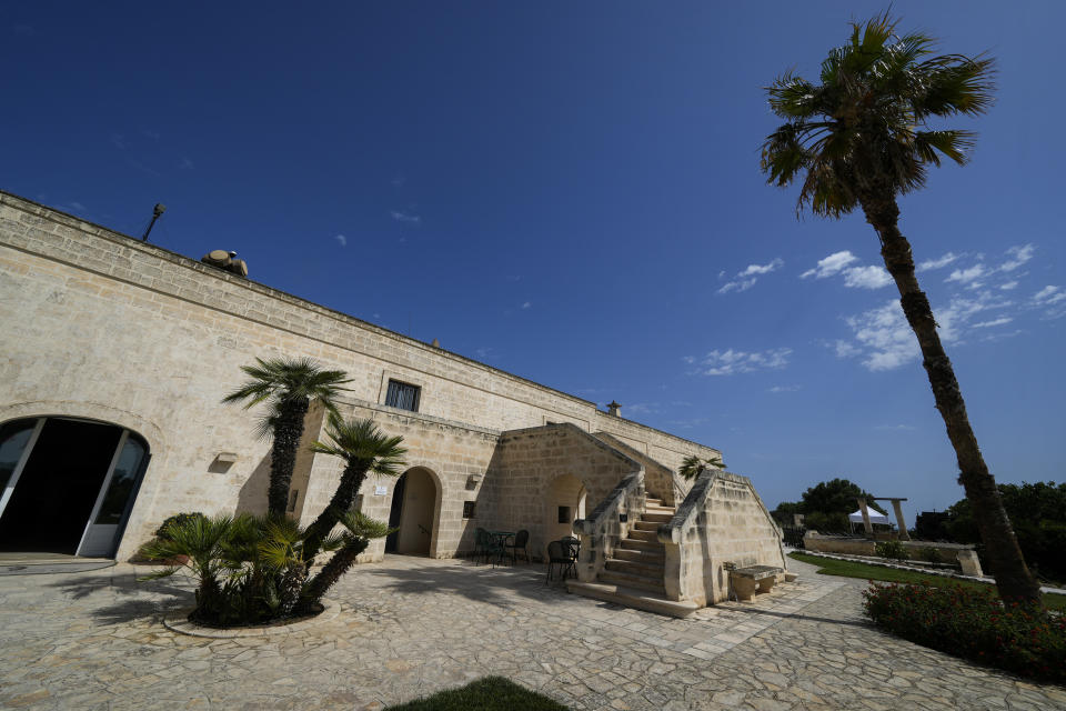 A view of Borgo Egnazia luxury complex prior to a G7 world leaders summit at Borgo Egnazia, Italy, Thursday, June 13, 2024. (AP Photo/Luca Bruno)