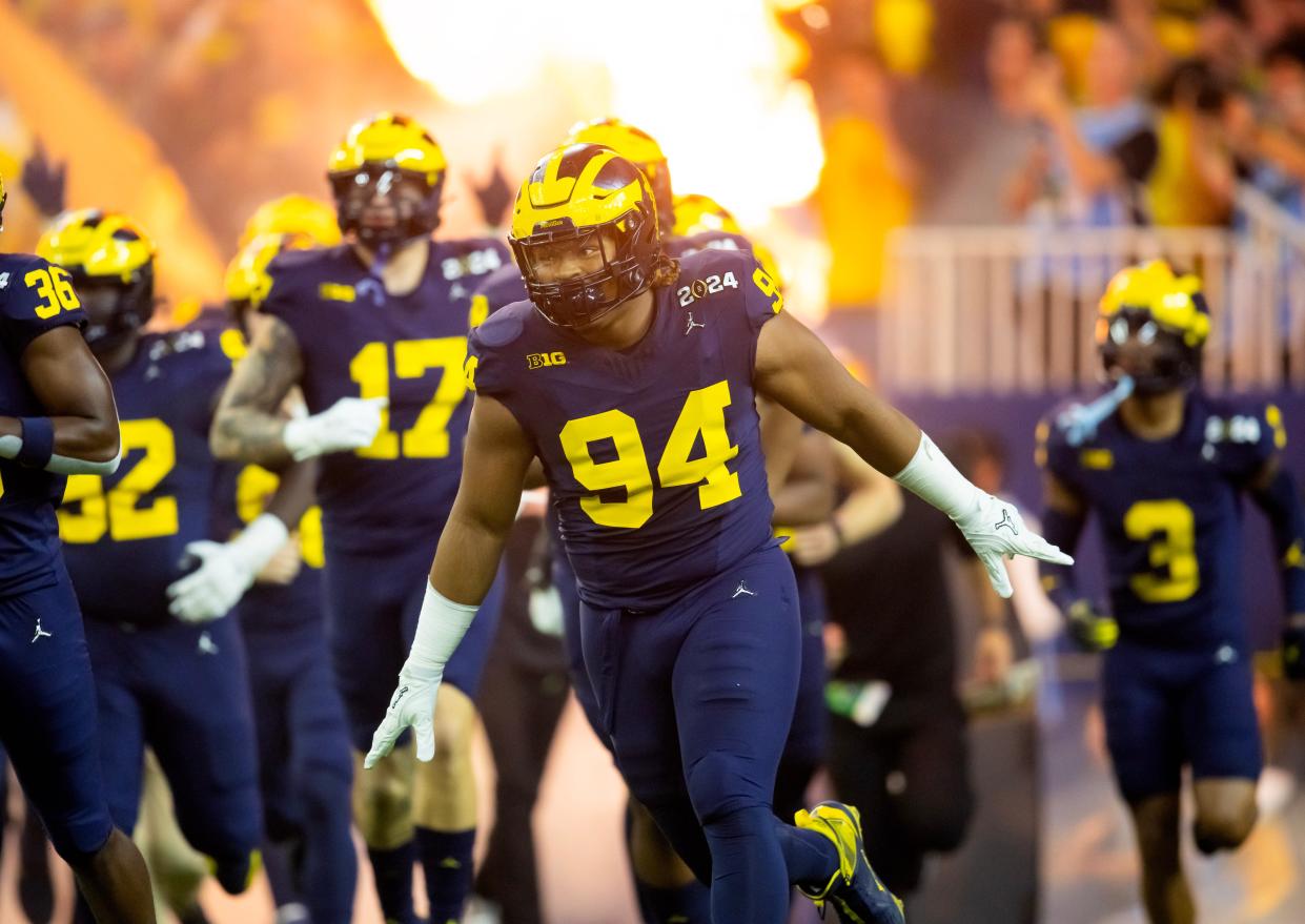 Michigan defensive tackle Kris Jenkins (94) was taken by the Cincinnati Bengals in the second round of the 2024 NFL Draft.