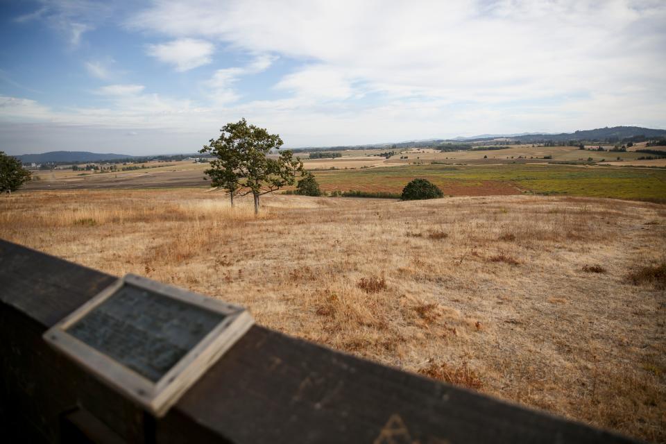 A view of Basket Slough National Wildlife Refuge from the Rich Guadagno observation deck in Dallas.