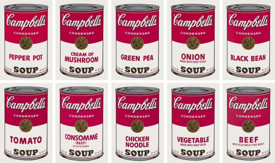 Andy Warhol 的《Campbell's Soup I》
