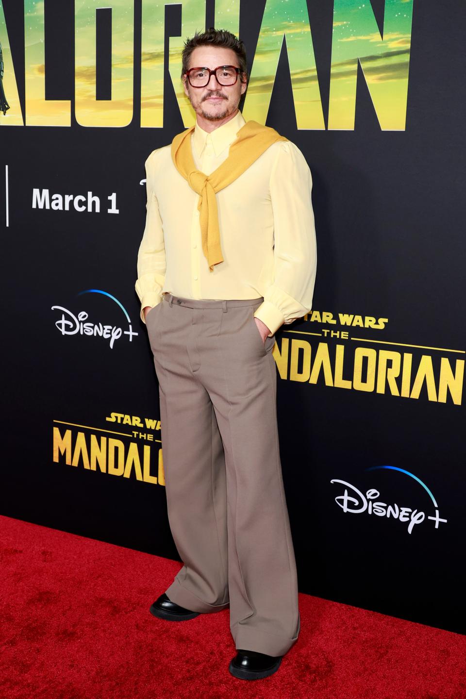 Pedro Pascal at the Los Angeles premiere of The Mandalorian in February.