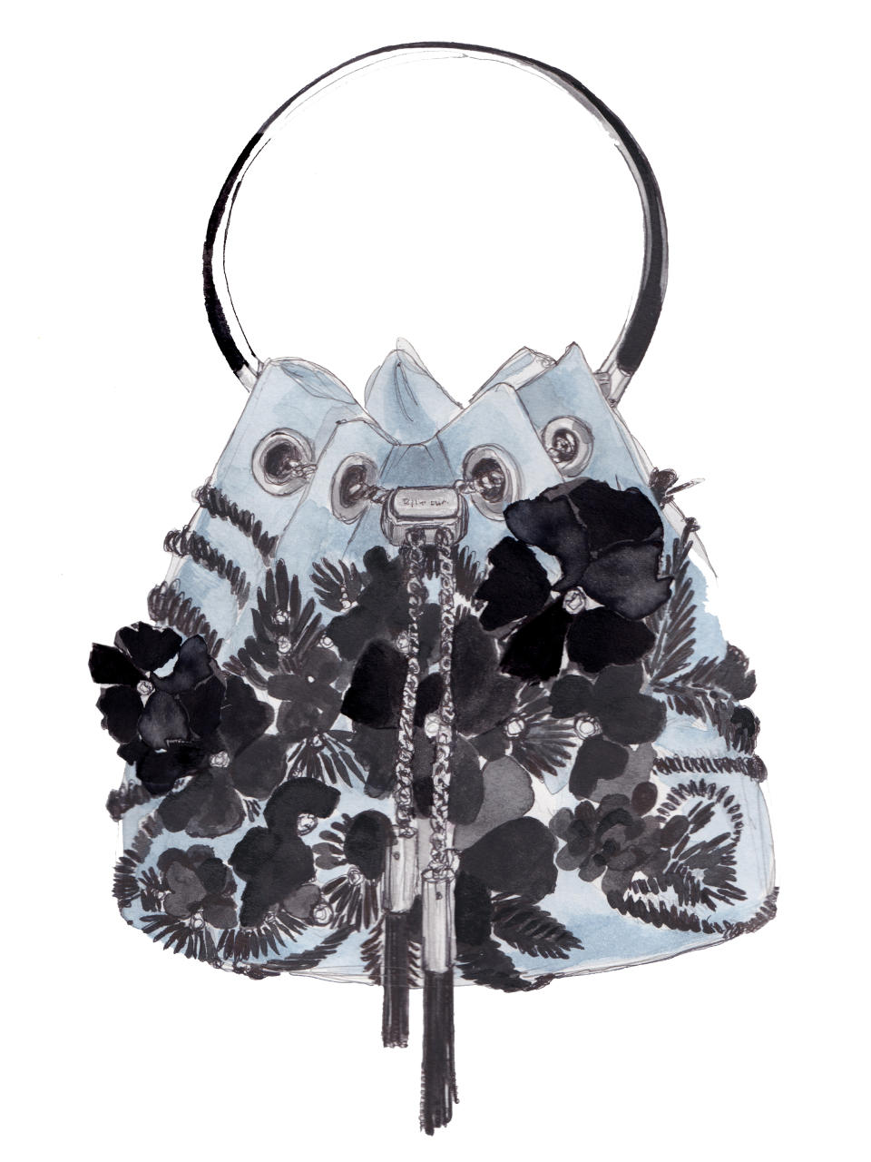 The Paris bag from Jimmy Choo's The Flower Series collection.