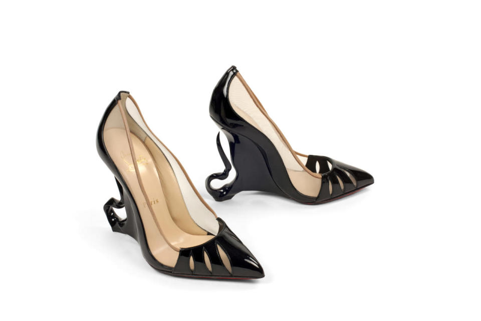 Christian Louboutin’s “Maleficent” heels at the Bata Shoe Museum 