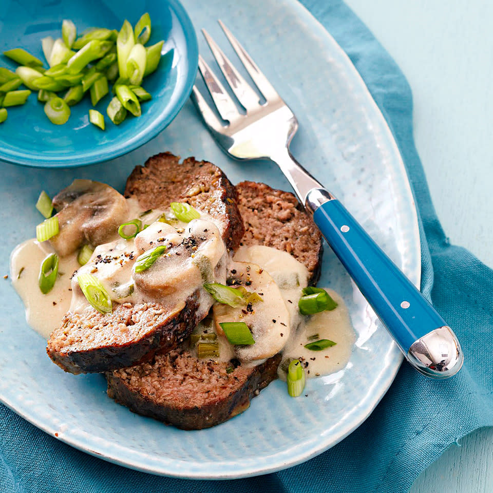 Meat Loaf with Sour Cream-Mushroom Sauce