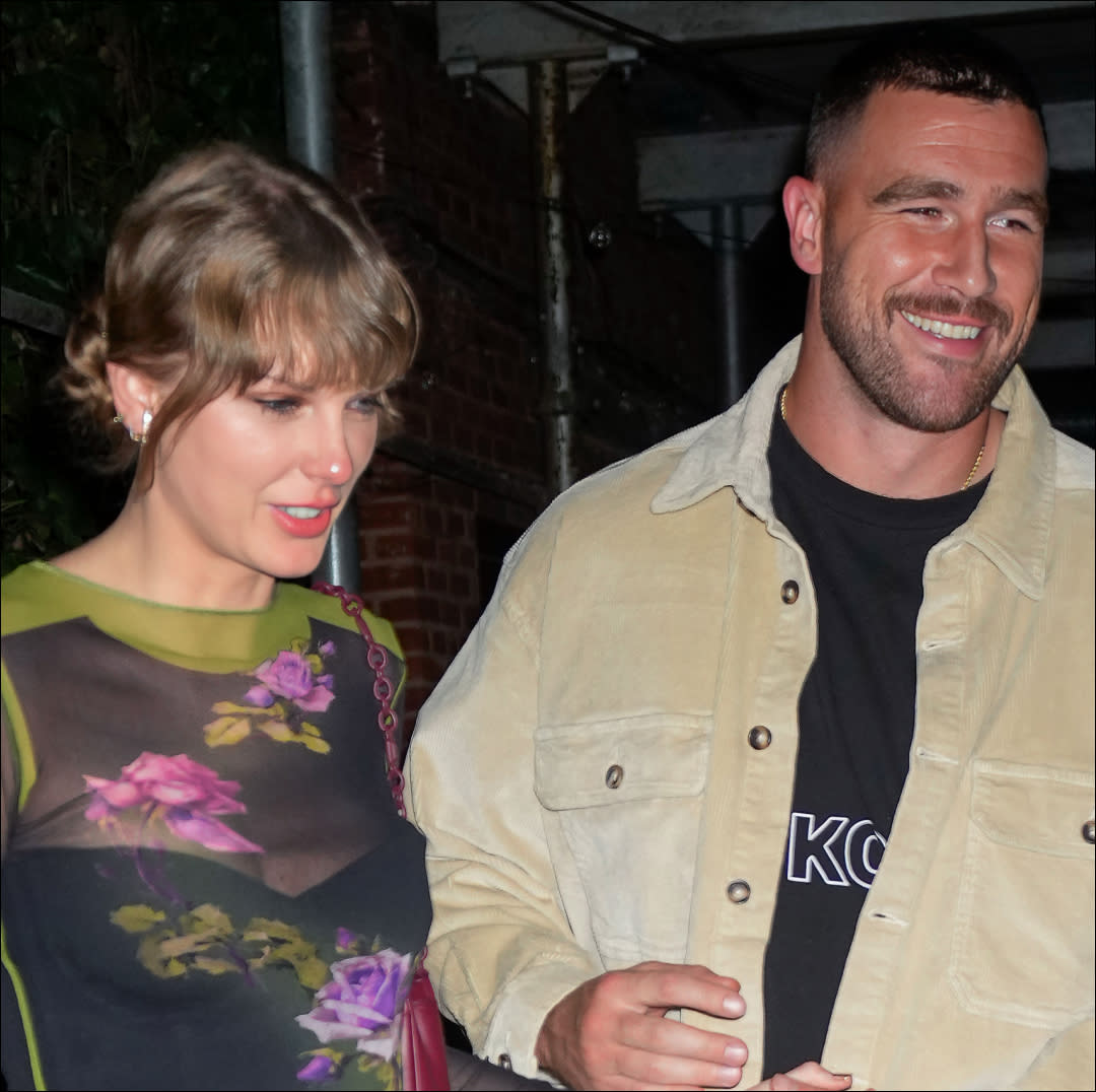  Taylor Swift and Travis Kelce pictured in New York City. . 
