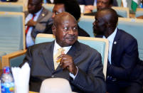 Uganda’s President Yoweri Museveni attends the High Level Consultation Meetings of Heads of State and Government on the situation in the Democratic Republic of Congo at the African Union Headquarters in Addis Ababa, Ethiopia January 17, 2019. REUTERS/Tiksa Negeri