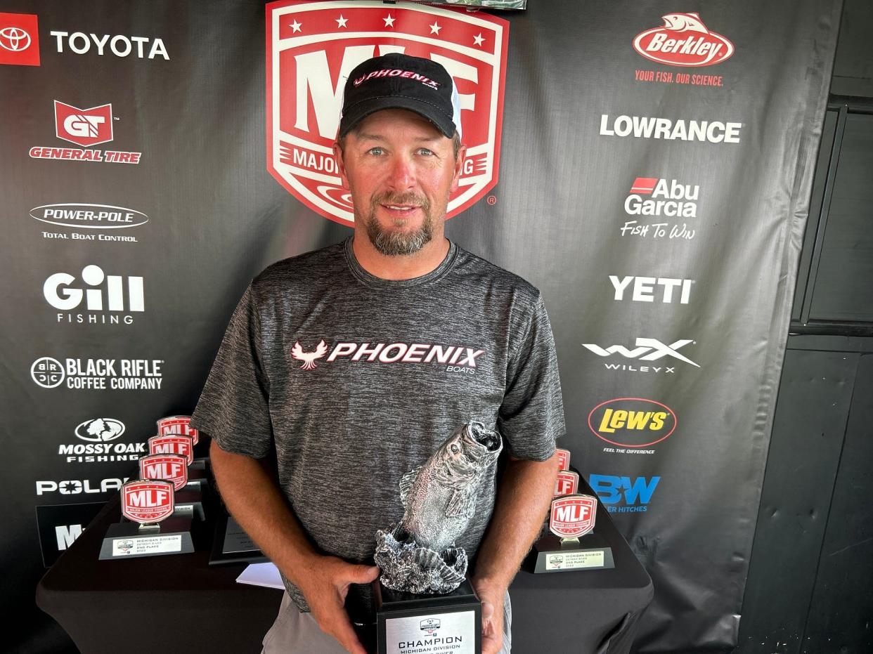 Boater Michael Sitko of Pinckney caught five bass — weighing 24 pounds, 15 ounces — on Saturday, Aug. 26, to win MLF's Phoenix Bass Fishing League on the Detroit River.