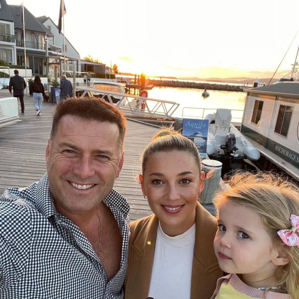 Karl Stefanovic and his wife Jasmine have revealed their daughter Harper&#39;s health battle and how terrifying it has been for them. Photo: Instagram/Jasmine Stefanovic