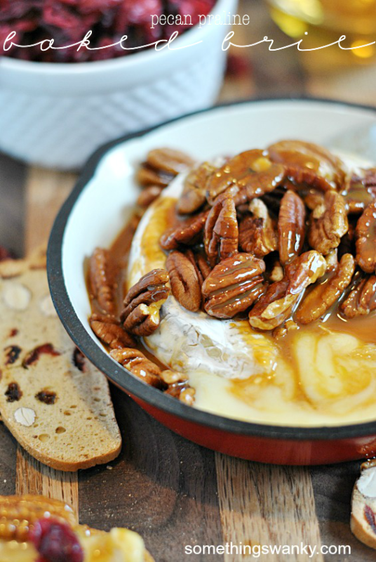 <p>Something Swanky</p><p>Smother your brie with a simple homemade praline sauce for an elegant appetizer.</p><p><strong>Get the recipe: <a href="http://www.somethingswanky.com/pecan-praline-baked-brie/" rel="nofollow noopener" target="_blank" data-ylk="slk:Pecan Praline Baked Brie;elm:context_link;itc:0;sec:content-canvas" class="link ">Pecan Praline Baked Brie</a></strong></p>