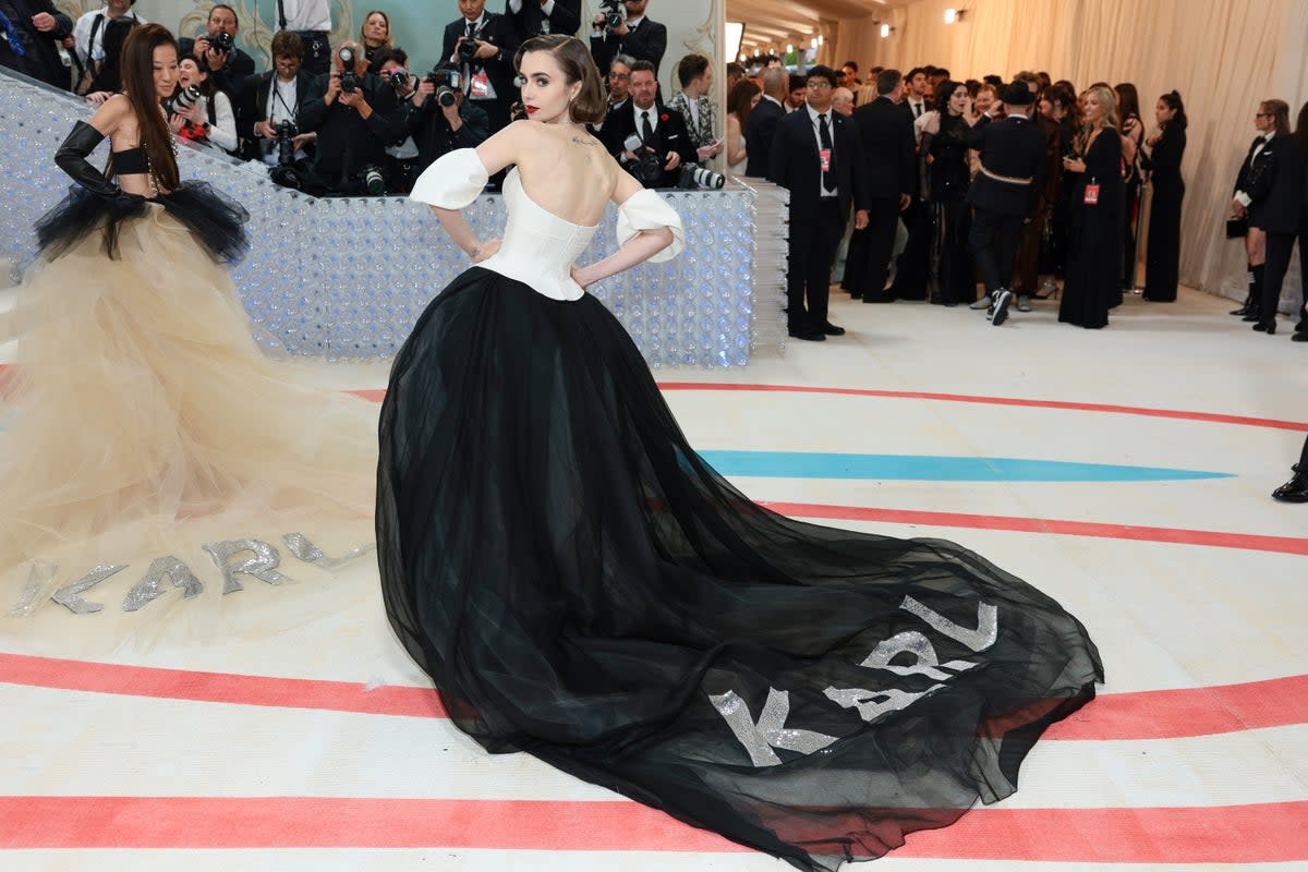 Lily Collins at the Met Gala  (Getty Images for The Met Museum/)