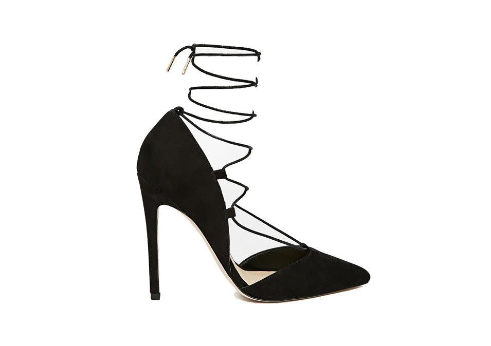 Chaussures pointues à talons hauts et lacets ASOS