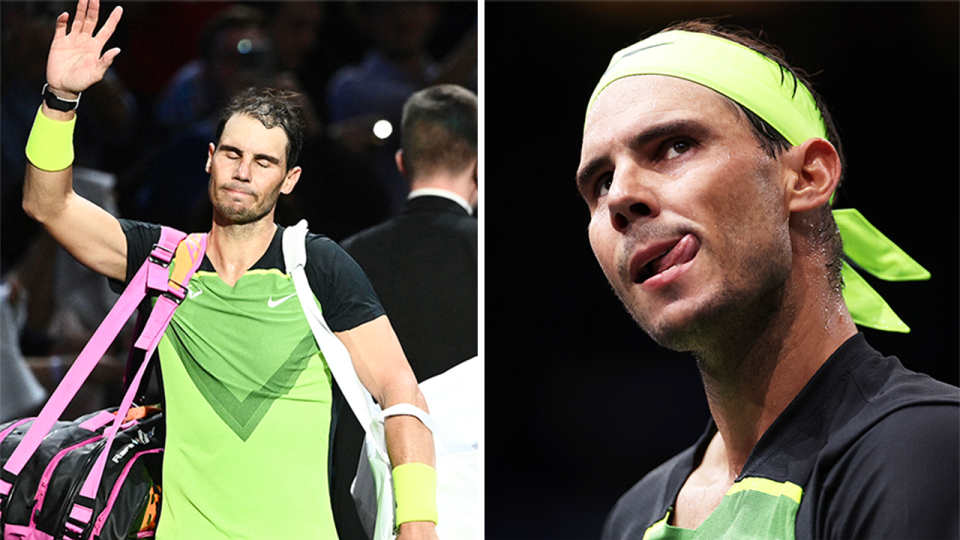 Rafa Nadal (pictured) was knocked out in his first match back at the Paris Masters to Tommy Paul. (Getty Images)
